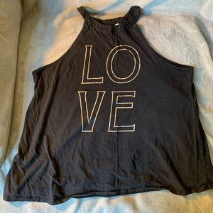 Torrid high neck LOVE tank